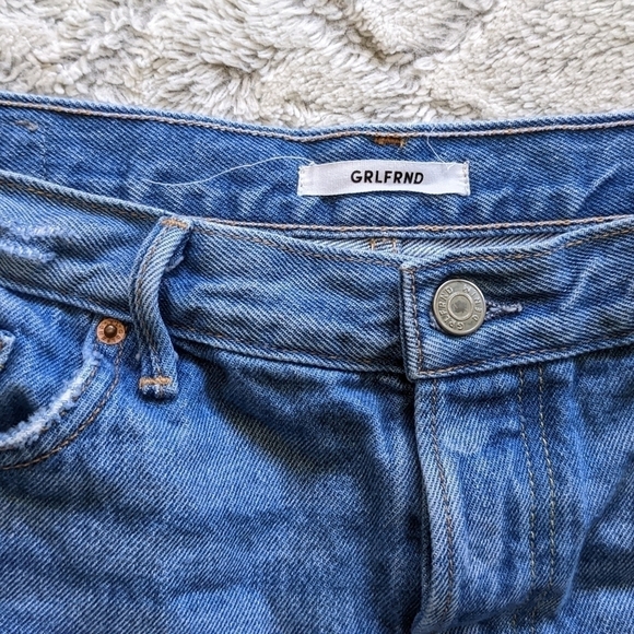 Grlfrnd Denim Adriana Jean Shorts Women’s 29 Button Fly Roll Hem Cut Off - Picture 2 of 4
